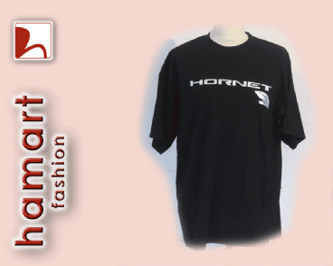 T-Shirt Hornet Logo Flexdruck - schwarz