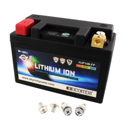 BATTERY MOTORCYCLE LTM14B SKYRICH LITHIUM ION WITH VOLTAGE DISPLAY AND OVERCHARGE PROTECTION : Honda XL 600 V Transalp PD10 97-00 (H7-M7070132-PD10)