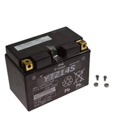 BATTERY MOTORCYCLE YTZ14S YUASA : Honda XL 700 VA Transalp ABS RD13ABS 08-10 (H7-M7070956-RD13ABS)