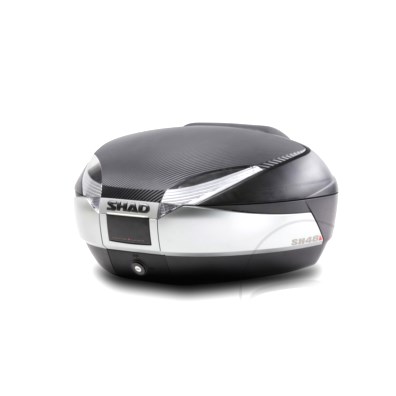 TOPCASE BLACK+CARBON TI 48L SHAD SH48 mit Trägerplatte + Lehne : Honda XL 700 V Transalp RD13 08-11 (H7-M7110814-RD13)