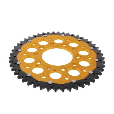 REAR SPROCKET DUAL 48 TOOTH PITCH 525 GOLD ZF INNER DIAMETER 080 BOLT SPACING 110 : Honda XRV 750 Africa Twin RD04 90-92 (H7-M7580793-RD04)