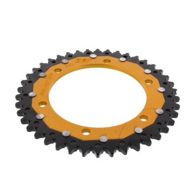 REAR SPROCKET DUAL 42 TOOTH PITCH 525 GOLD ZF INNER DIAMETER 130 BOLT SPACING 150 : Honda XL 600 V Transalp PD06 87-96 (H7-M7580824-PD06)