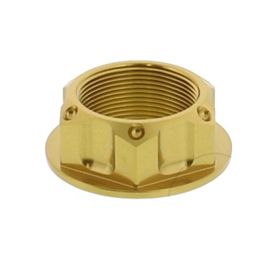 Mutter Lenkkopf Pro Bolt M24X1.00 mm Alu gold vorne : Honda XL 600 V Transalp PD10 97-00 (H7-M7758430-PD10)