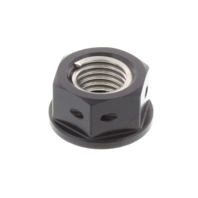 SPROCKET NUT JMP by PROBOLT M10X1.25MM Alu Drilled Black : Honda XL 650 V Transalp RD10 00-01 (H7-M7759097-RD10)