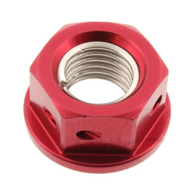 Mutter Kettenrad Pro Bolt M10 x 1.25 mm Alu Racing rot : Honda XL 600 V Transalp PD06 87-96 (H7-M7759100-PD06)