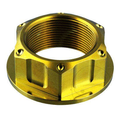 Mutter Lenkkopf Pro Bolt M24X1.00 mm Titan gold vorne : Honda XL 700 VA Transalp ABS RD15 11-13 (H7-M7759164-RD15)