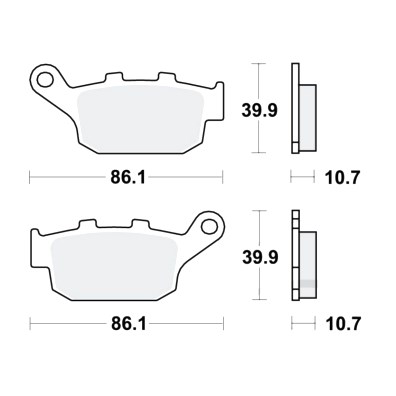 Bremsklotz Standard TRW hinten : Honda XL 650 V Transalp RD11 02-07 (H7-M7870975-RD11)