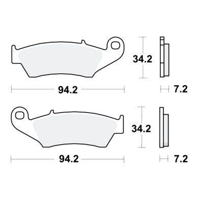 Bremsklotz Sinter RSI TRW vorne : Honda XL 650 V Transalp RD10 00-01 (H7-M7870587-RD10)