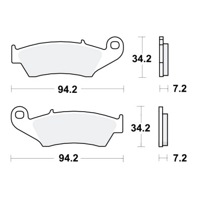 Bremsklotz Standard Offroad TRW vorne : Honda XL 600 V Transalp PD10 97-00 (H7-M7875404-PD10)