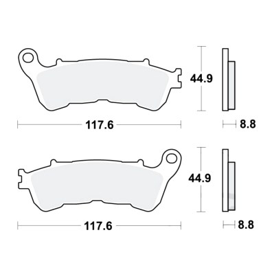 Bremsklotz Sinter vorne TRW vorne : Honda XL 700 V Transalp RD13 11 (H7-M7874522-RD13)