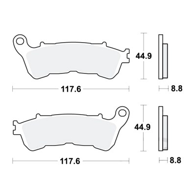 Bremsklotz Sinter vorne TRW vorne : Honda XL 700 VA Transalp ABS RD13ABS 08-10 (H7-M7874522-RD13ABS)