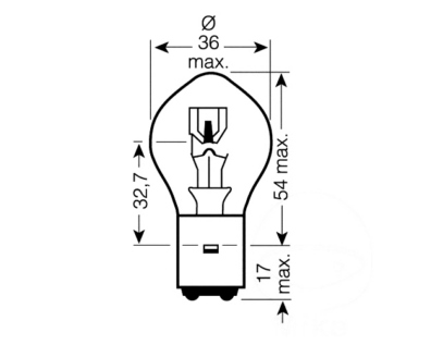 Lampe 12V35/35W JMP<br>BA20D