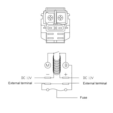 STARTER SOLENOID RELAY JMP. : Honda XL 650 V Transalp RD10 00-01 (H7-M7063225-RD10)