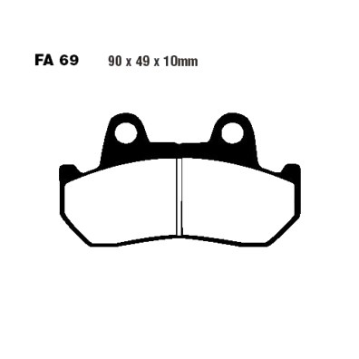 BRAKE PADS STD EBC FA069 front : Honda XL 600 V Transalp PD06 87-90 (H7-M7326788-PD06)