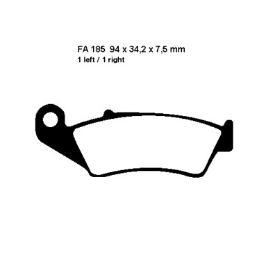 Bremsklotz Sinter R EBC vorne : Honda XL 650 V Transalp RD11 02-07 (H7-M7377138-RD11)