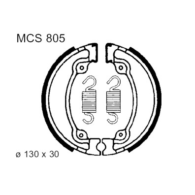 BRAKE SHOES INC SPRINGS TRW rear : Honda XL 600 V Transalp PD06 87-90 (H7-M7860133-PD06)