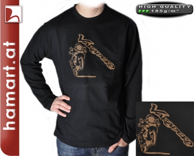 T-Shirt Varadero Wheelie langarm - schwarz