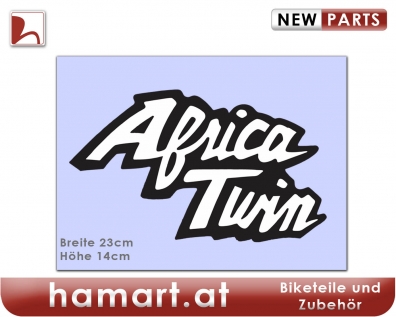 Sticker Africa Twin large black white Honda XRV 750 RD07 Africa Twin