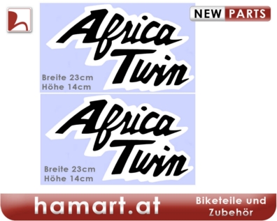 Aufkleber Set Africa Twin groß schwarz auf weiß Honda XRV 750 RD07 Africa Twin
