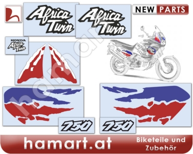 Sticker Set 9 pieces Honda XRV 750 RD07 Africa Twin