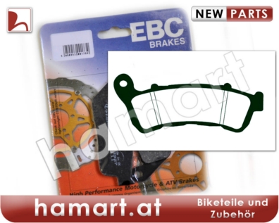 BRAKE PADS STD EBC FA388 front : Honda XL 700 VA Transalp ABS RD15 11-13 (H7-M7321003-RD15)