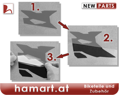 Preview: Aufkleber Set Front RD07a 3 farbig Honda XRV 750 RD07 Africa Twin