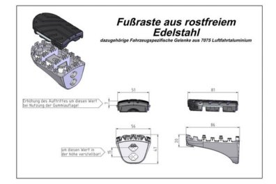 SW-Motech ION Fußrasten-Kit : XL 600 V Transalp PD10 (FRS.01.011.10201/S)