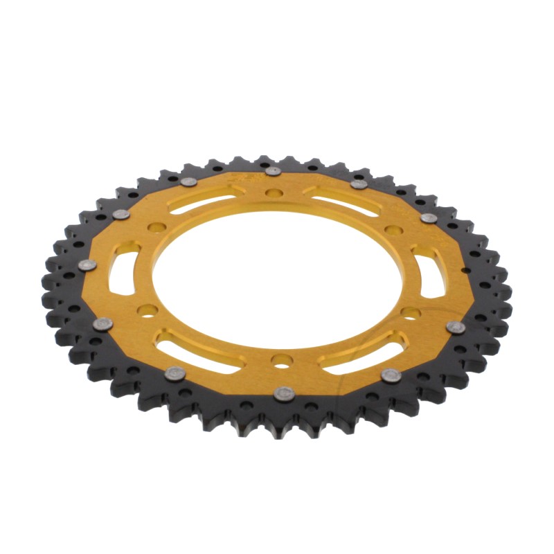 REAR SPROCKET DUAL 47 TOOTH PITCH 525 GOLD ZF INNER DIAMETER 130 BOLT SPACING 150 : Honda XL 650 V Transalp RD11 02-07 (H7-M7580826-RD11)