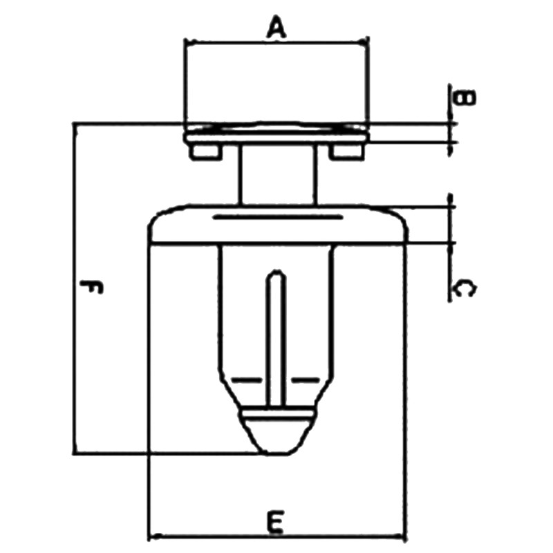 ROTATING PUSH RIVET 10 PIECES : Honda XL 650 V Transalp RD10 00-01 (H7-M7750268-RD10)