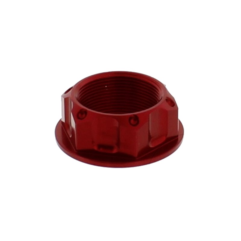 TOP YOKE NUT PRO BOLT M24X1.00 ALU RED front : Honda XL 700 VA Transalp ABS RD13ABS 08-10 (H7-M7758431-RD13ABS)