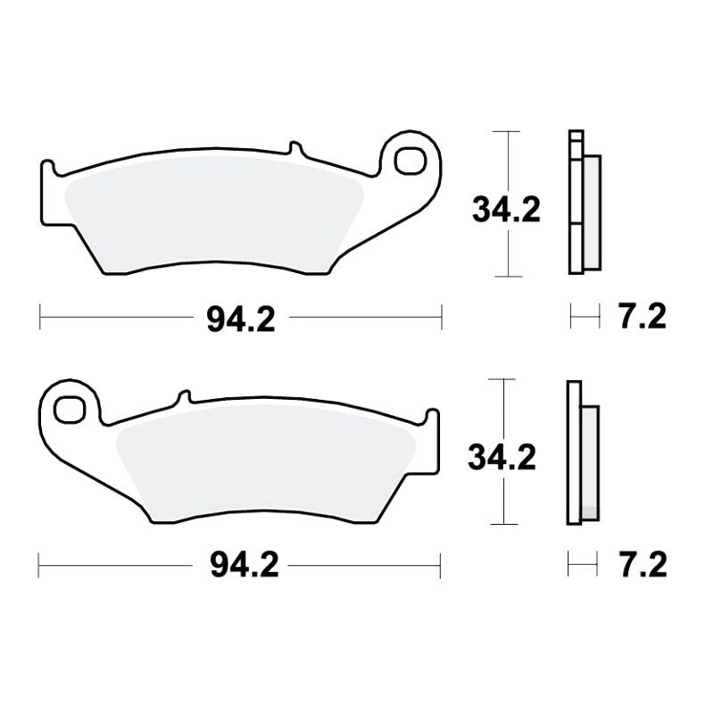 Bremsklotz Sinter SI TRW vorne : Honda XL 650 V Transalp RD11 02-07 (H7-M7873102-RD11)