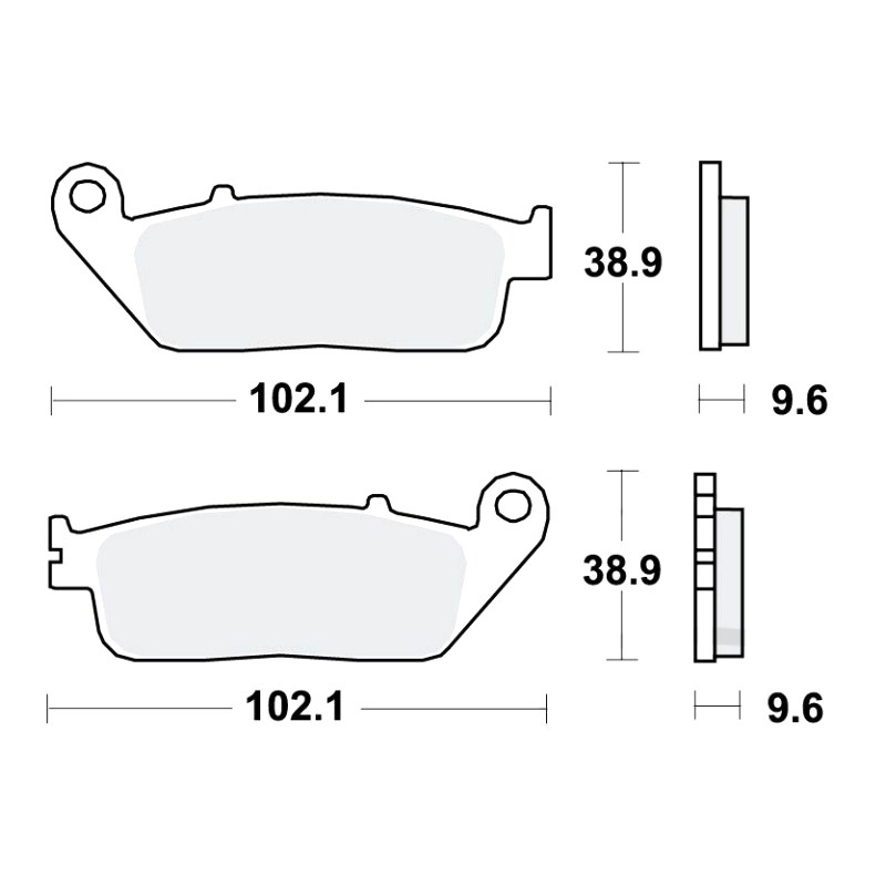 Bremsklotz Sinter vorne TRW vorne : Honda XL 600 V Transalp PD06 94-96 (H7-M7873474-PD06)
