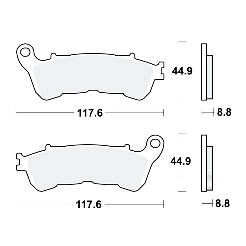 Bremsklotz Standard TRW vorne : Honda XL 700 VA Transalp ABS RD15 11-13 (H7-M7875271-RD15)