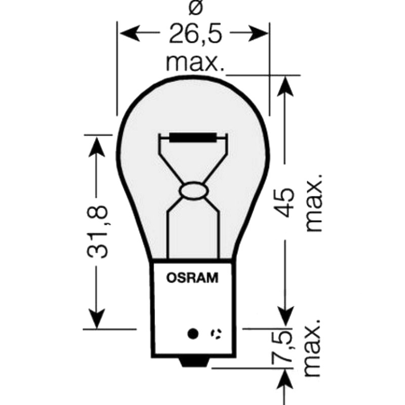 Lampe 12V21W BAU15S gelb Ultra Life 2er Blister : Honda XL 650 V Transalp RD11 05-07 (H7-M1592039-RD11)