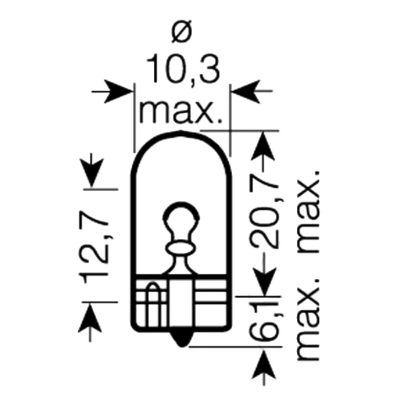 BULB 12V5W W2.1X9.5D : Honda XL 650 V Transalp RD11 02-07 (H7-M1591783-RD11)