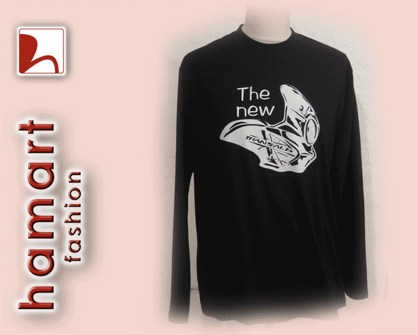 T-shirt New Transalp motiv longsleeves- black