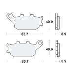 Bremsklotz Standard TRW hinten : Honda XL 700 VA Transalp ABS RD15 11-13 (H7-M7870538-RD15)