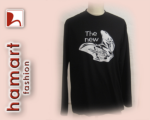 T-Shirt New Transalp Motiv langarm - schwarz